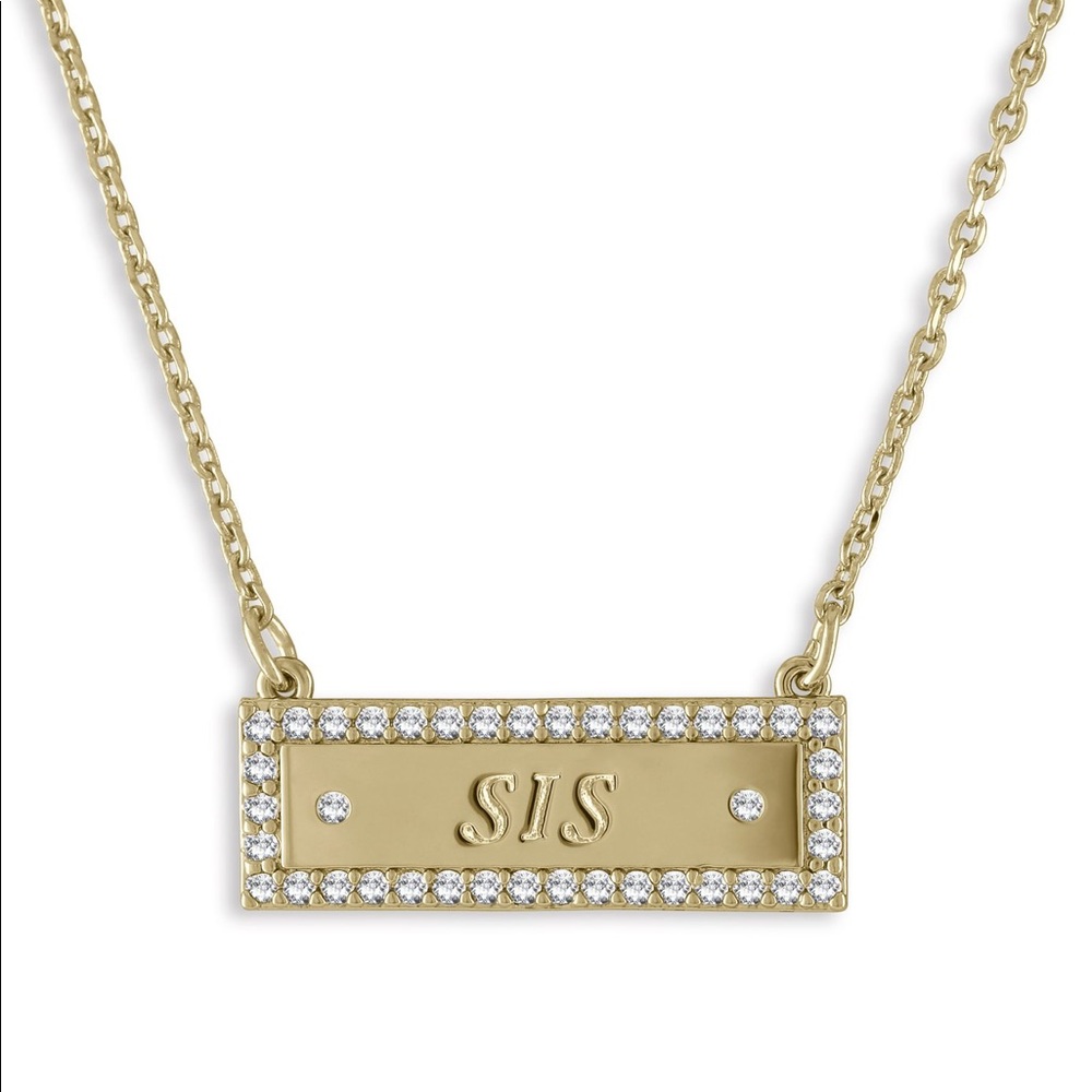 “SIS” BAR NECKLACE!!